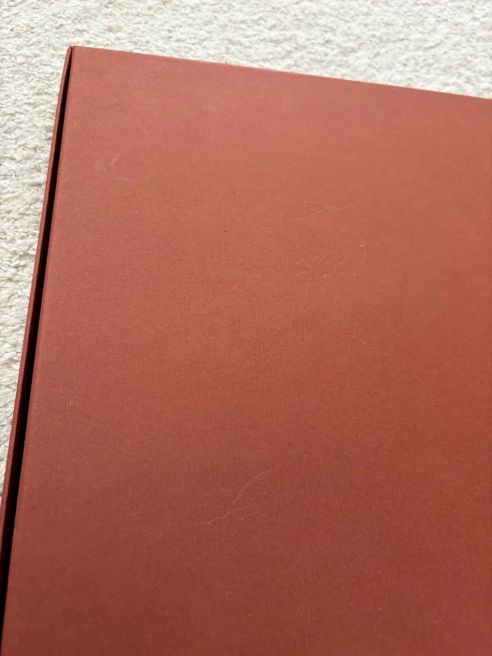 Loro Piana Rust Red Gift Box with Gold Logo